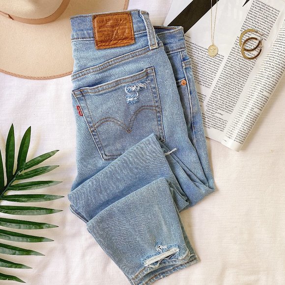 Levi's Denim - Levi's Light Wash Distressed Wedgie Fit Jeans